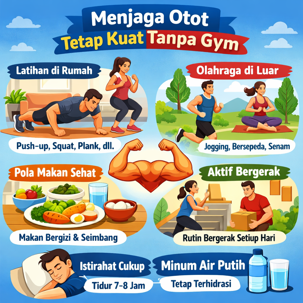 Cara Menjaga Otot Tetap Kuat Tanpa Gym